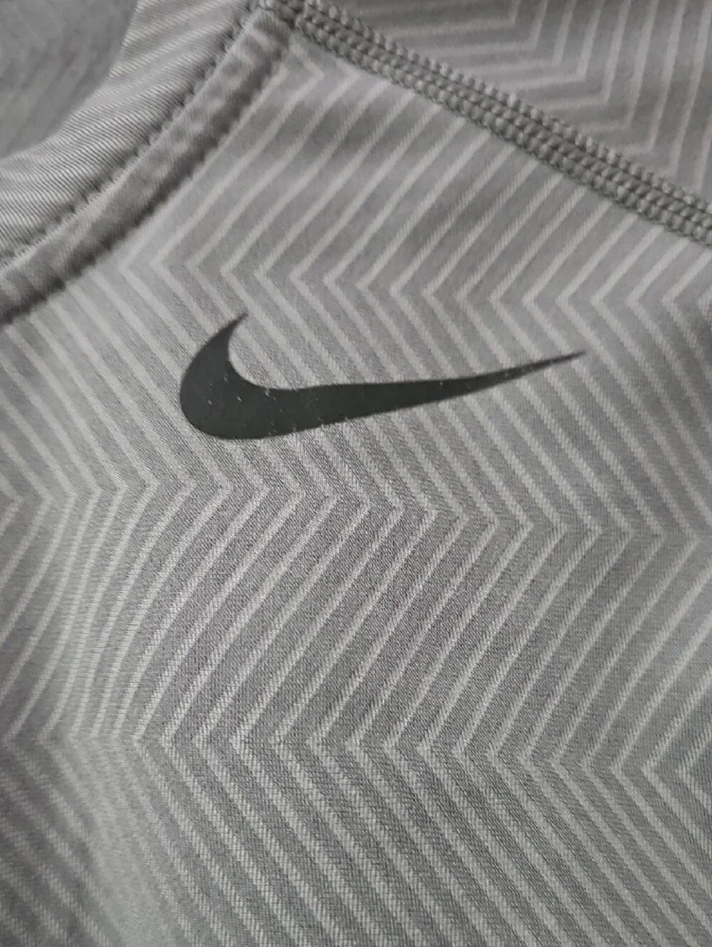 Nike Gray Hyperwarm Lite Long Sleeve Performance Top